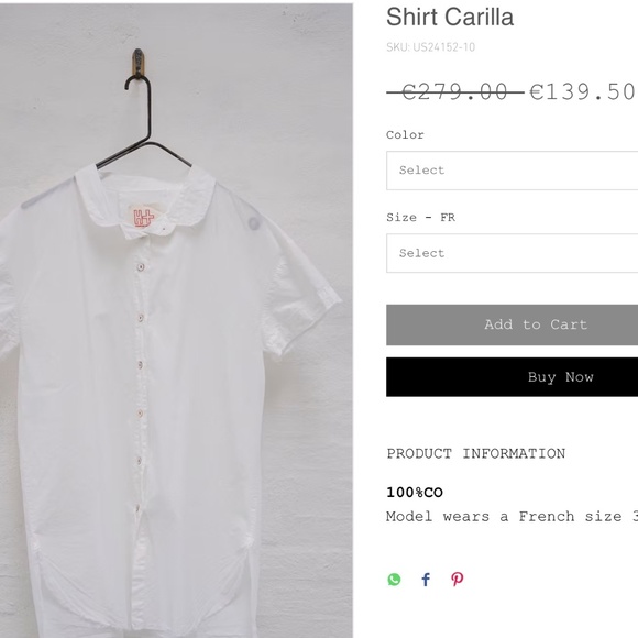 Hannoh Wessel Carilla Shirt. Size 40 - Picture 8 of 8